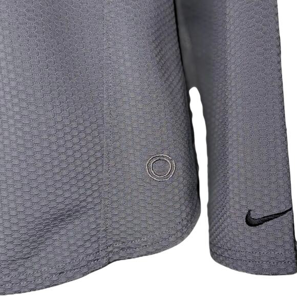 Nike Sphere Mens Medium Gray QTR Zip Long Sleeve Dry Shirt Textured Back Pocket - Picture 4 of 10